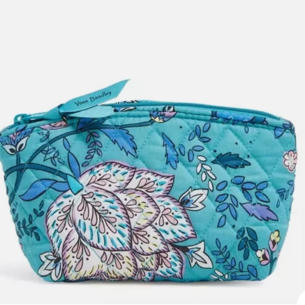 NWT Vera Bradley Peacock Garden cosmetic bag